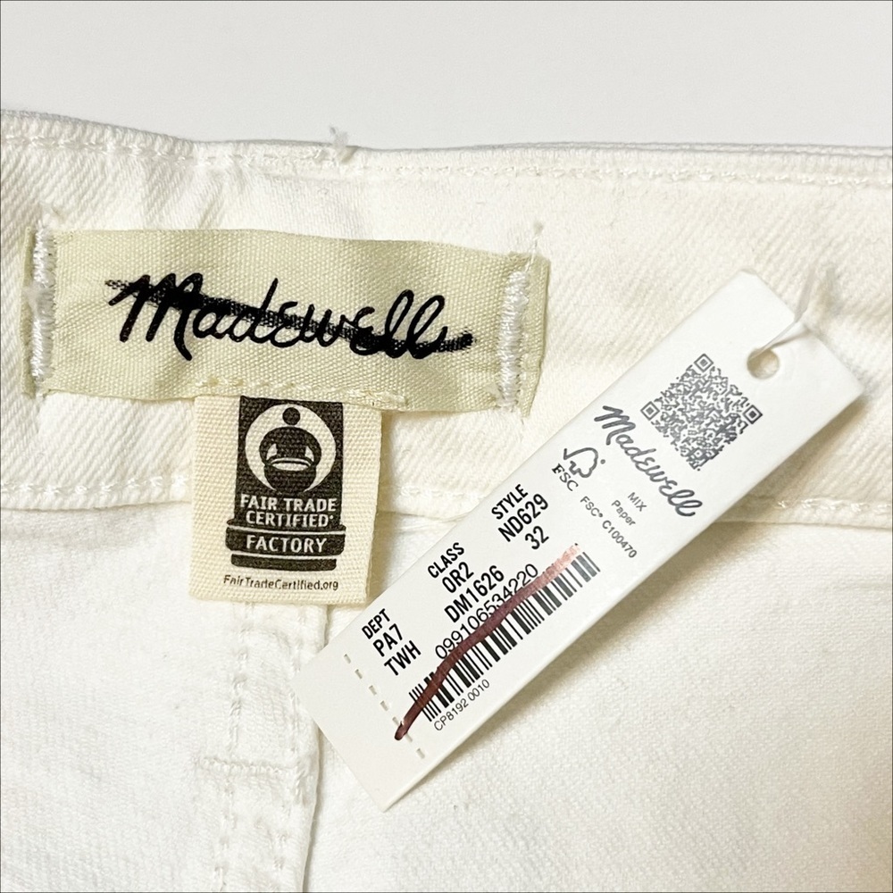 Madewell NWT Curvy Perfect Vintage Jeans 32 14 Tile White high rise waist retro - Picture 6 of 13